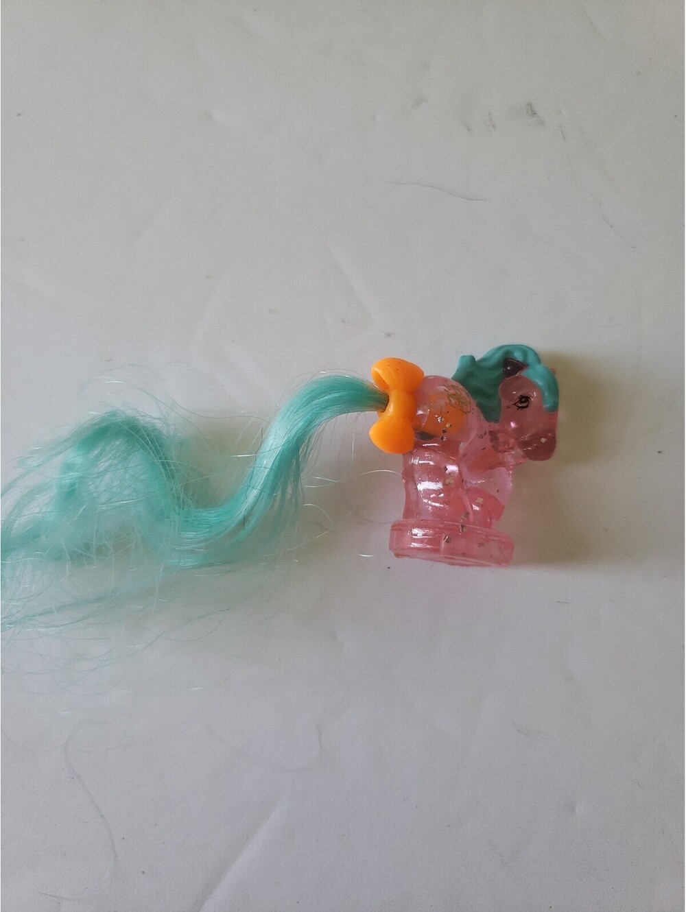 My Little Pony Petite Twinkle Pony Plastic Figure Vintage 1980s Pink w Blue Hair